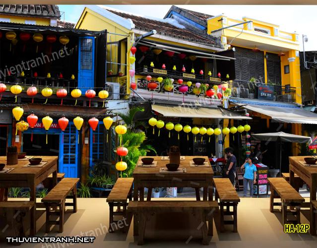 Tranh dán tường phố cổ Hội AnHA-12P - Kết quả tìm kiếm tranh tường